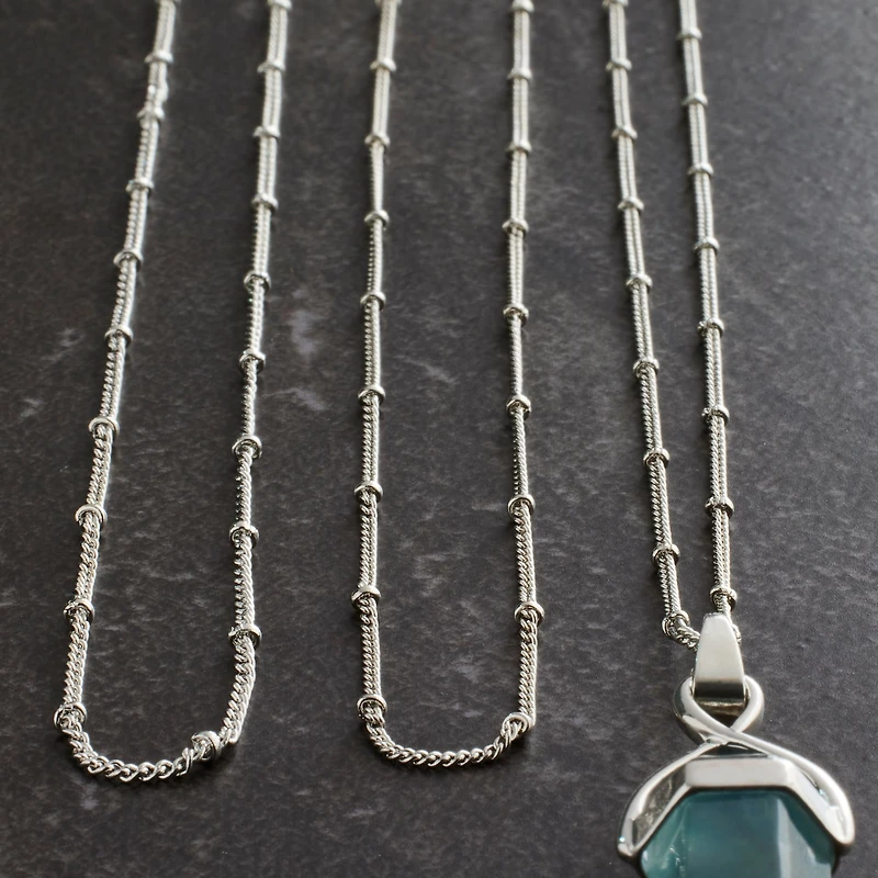 12 Packs: 3 ct. (36 total) 30" Rhodium Ball Chain Necklaces by Bead Landing™