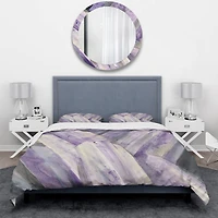Designart 'Geometric Purple Glacier' Geometric Bedding Set - Duvet Cover & Shams