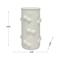 6.5" Ceramic Cherry Cylinder Vase by Make Market®