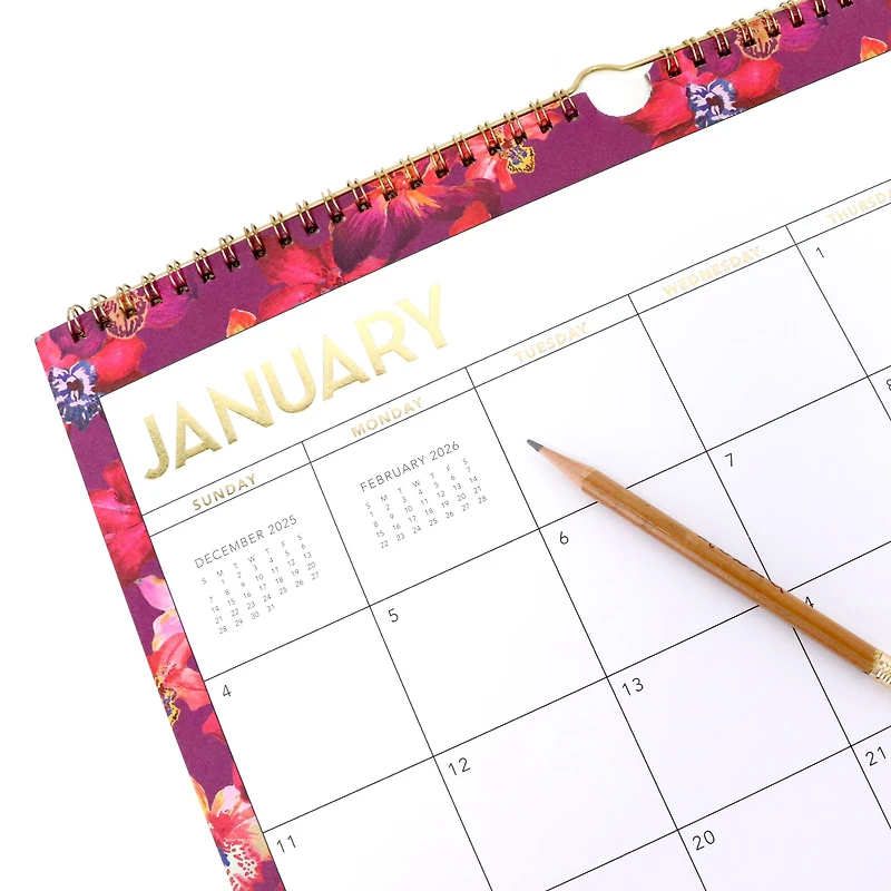 15" x 12" Pink Jungle 2026 Wall Calendar by Recollections™