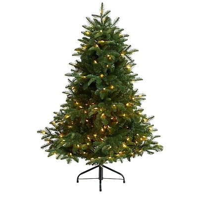 4ft. Pre-Lit South Carolina Spruce Artificial Christmas Tree, Clear Lights