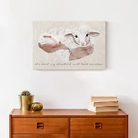 The Lord my Shepherd will Hold me Close Canvas Wall Art