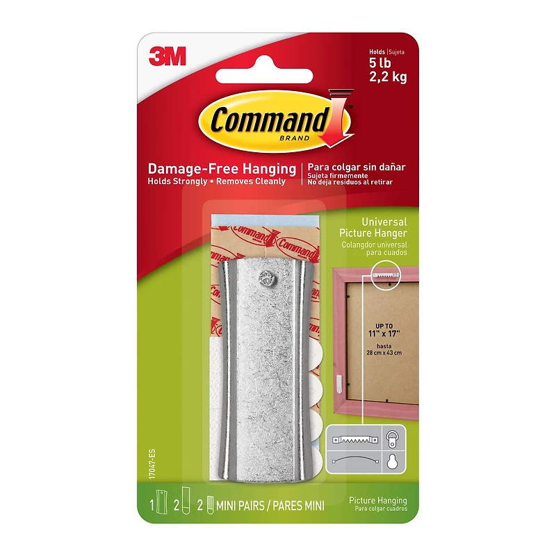 3M Command™ Sticky Nail Sawtooth Metal Hanger