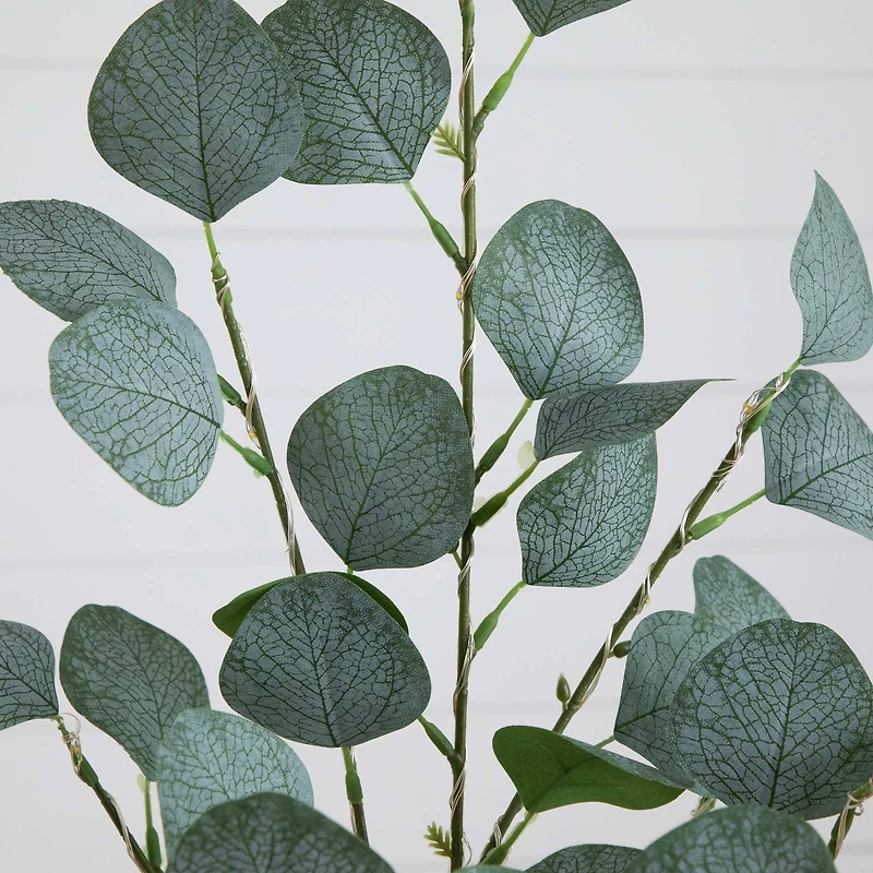 2ft. Pre-Lit Artificial Eucalyptus Tree with Warm White LED Lights