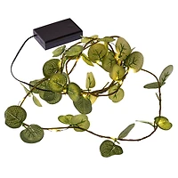 18ct. Warm White LED String Lights Eucalyptus Leaf Garland by Ashland®