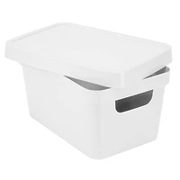 Simplify Small White Vinto Storage Box with Lid