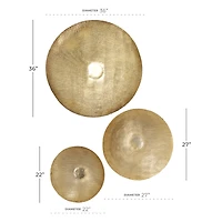 Gold Metal Eclectic Wall Decor Set