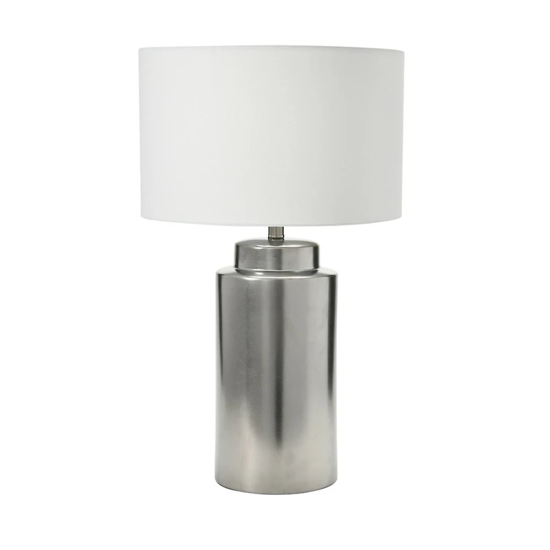 Hello Honey® 28" Silver Metallic Stoneware Table Lamp