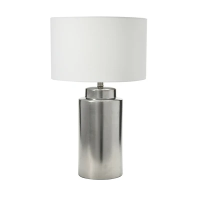 Hello Honey® 28" Silver Metallic Stoneware Table Lamp