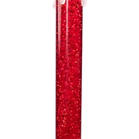 Glittered LED Flameless Christmas Candle - 9.25" - Red
