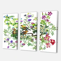 Designart - Tropical Birds With On Blooming Tree