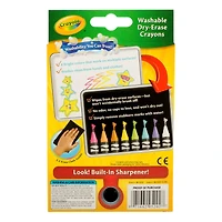 6 Packs: 8 ct. (48) Crayola® Washable Dry Erase Bright Crayons