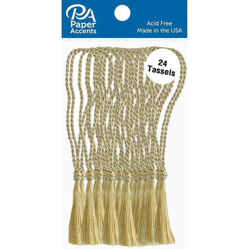 PA Paper™ Accents Old Gold Tassels, 24ct.