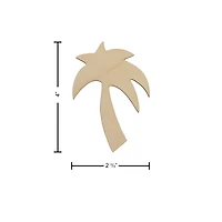 Essentials by Leisure Arts 24 Pack 2.75" x 4" Palm Tree Flat Wood Shape