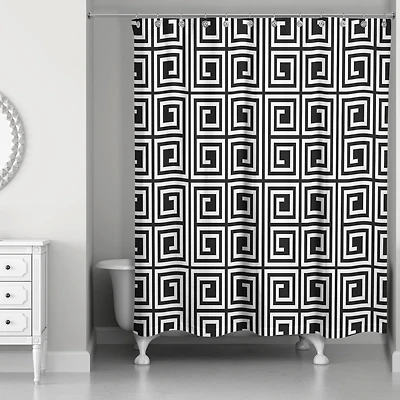 Square Maze Shower Curtain