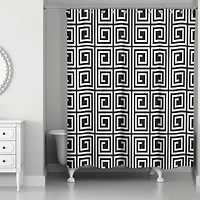 Square Maze Shower Curtain