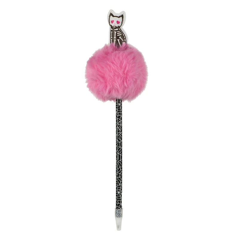 8" Skeleton Cat Pom Pom Pen by Creatology™