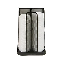 Mind Reader Black 4-Compartment Carousel Cup and Lid Organizer