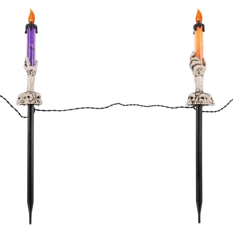 6ct. 8.5" LED Skeleton Halloween Candle Décor