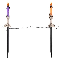 6ct. 8.5" LED Skeleton Halloween Candle Décor