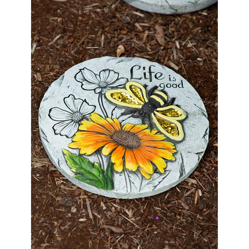 Life Is Good Sunflower Stepping Stone