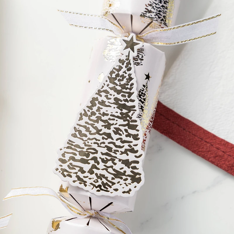 Glitzhome® 12PK 1.5"D x 10"H Christmas Tree Party Crackers with Gift Contents