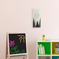 Stupell Industries Lay Me Down To Sleep Quote Triangle Tree Forest, 7" x 17"