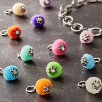 12 Packs: 12 ct. (144 total) Pom Pom Rhodium Charms by Bead Landing™