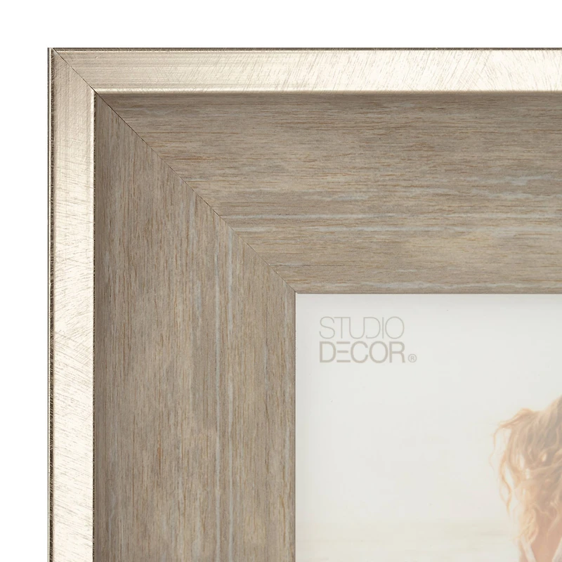 Expressions™ Metallic Edge Champagne Woodgrain Frame by Studio Décor®