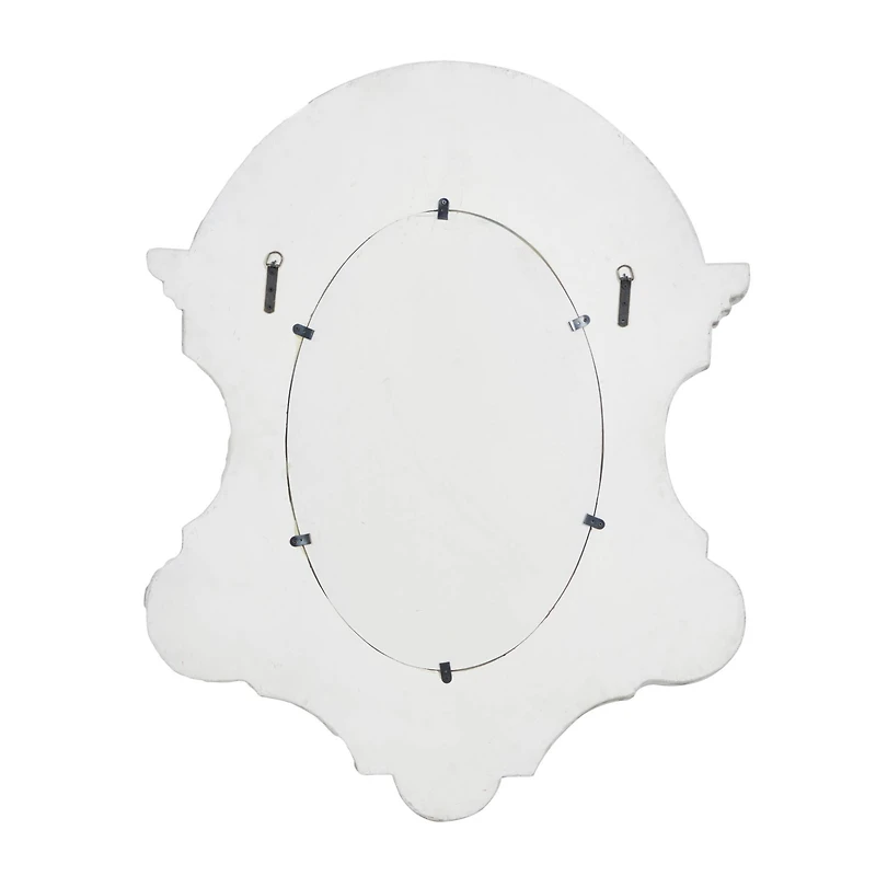 White Vintage Fiberglass Wall Mirror