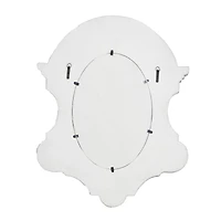 White Vintage Fiberglass Wall Mirror