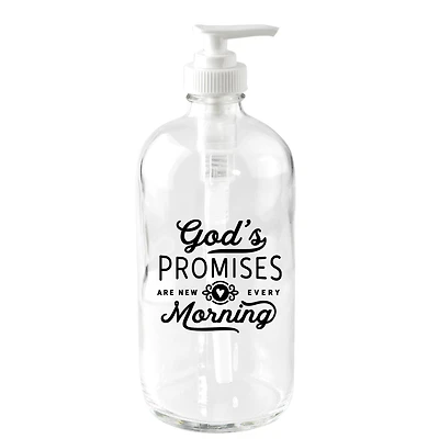 16oz. God's Promises Glass Soap Dispenser