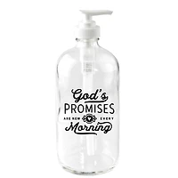 16oz. God's Promises Glass Soap Dispenser
