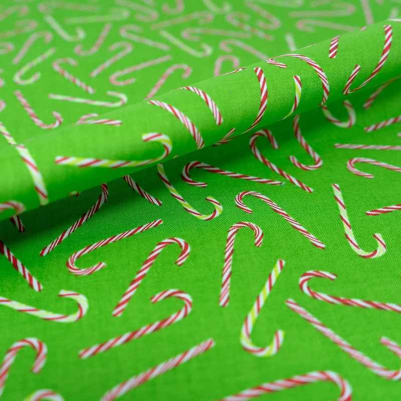 SINGER Christmas Holiday Santa's Candycane Cotton Fabric
