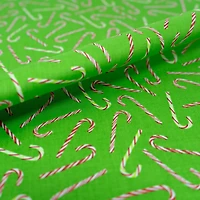 SINGER Christmas Holiday Santa's Candycane Cotton Fabric
