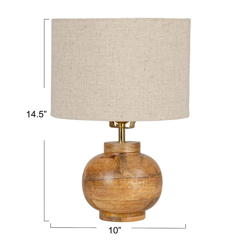 Hello Honey® 14.5" Natural Mango Wood Elegance Table Lamp, 2ct.