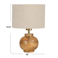 Hello Honey® 14.5" Natural Mango Wood Elegance Table Lamp, 2ct.