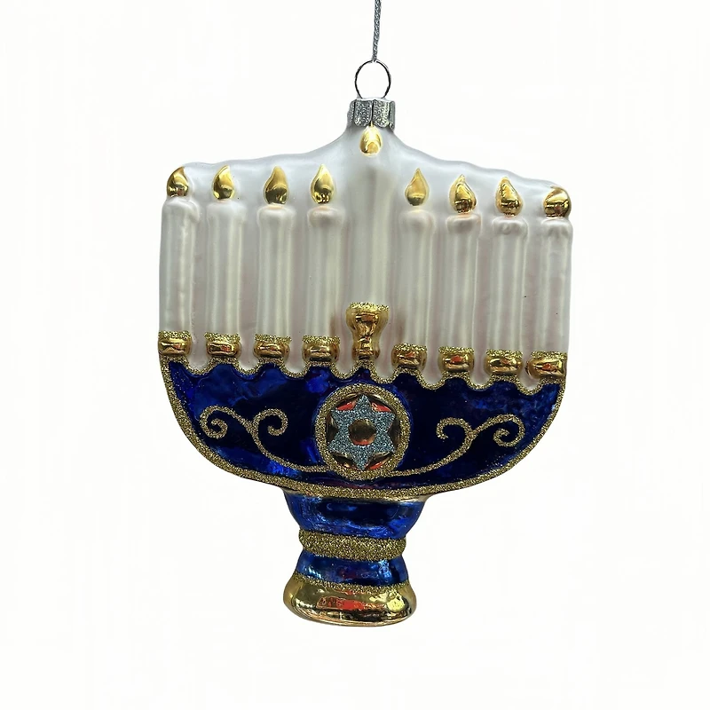 5.25" Menorah Glass Ornament by Ashland®