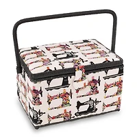 Dritz® Large Pink Sewing Machines Sewing Basket