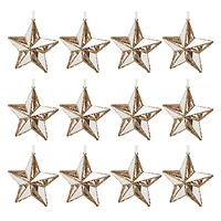 8.5" Gold Tinsel Star Ornaments, 12ct.