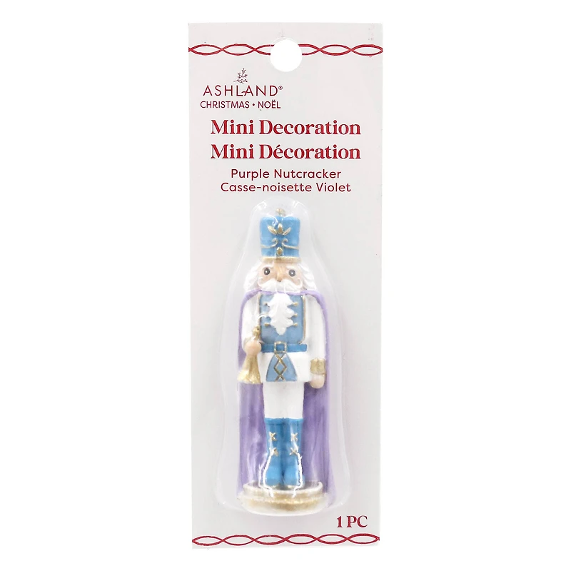 Mini Purple & Blue Nutcracker Decoration by Ashland®