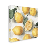 Stupell Industries Soft Yellow Citrus Lemon Pile Over White Canvas Wall Art