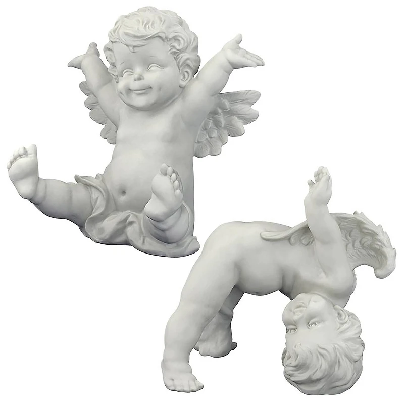 Design Toscano Topsy and Turvey the Cherub Twins Statues Set
