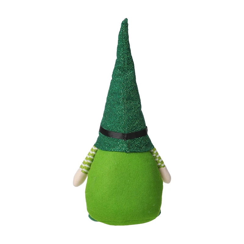 Glitzhome® 25.5" St. Patrick's Fabric Standing Gnome Décor