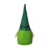 Glitzhome® 25.5" St. Patrick's Fabric Standing Gnome Décor