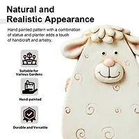 Glitzhome® 12.5" Cute Sheep Statue Planter