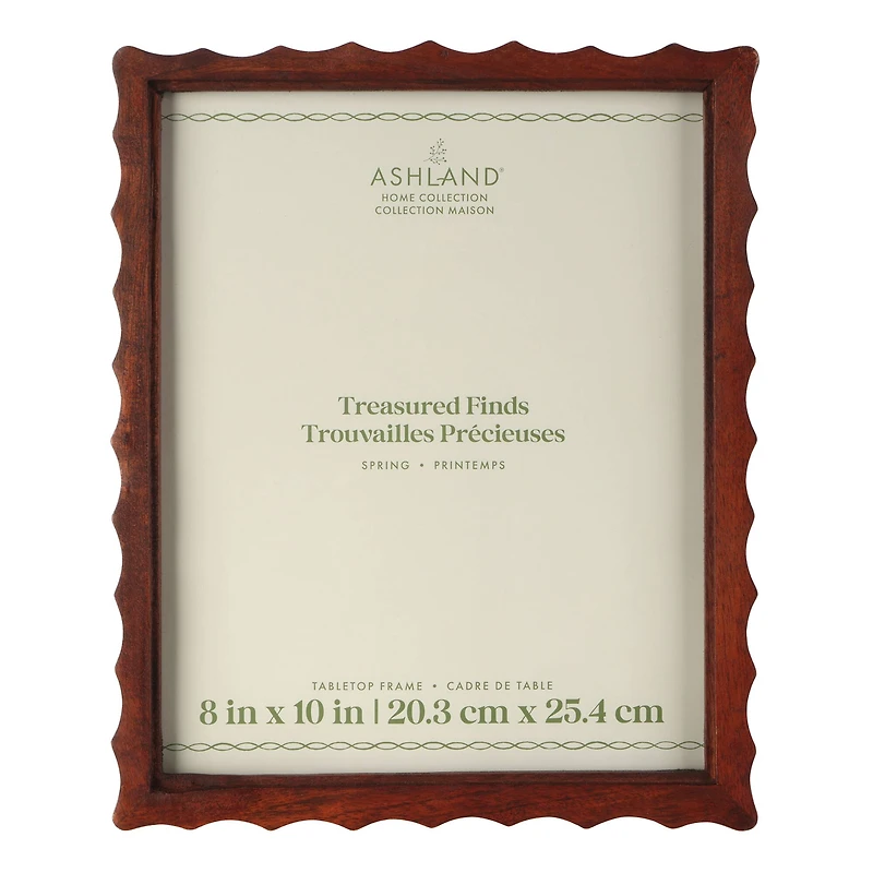 8" x 10" Natural Scalloped Edge Wood Tabletop Frame, Treasured Finds by Ashland®