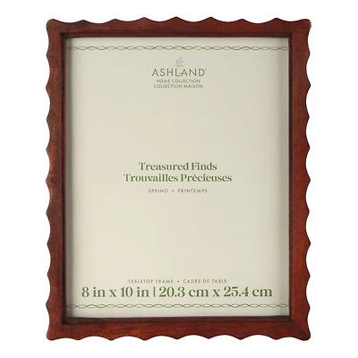 8" x 10" Natural Scalloped Edge Wood Tabletop Frame, Treasured Finds by Ashland®