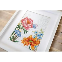 Luca-s Flowers And Butterfly Counted Cross Stitch Kit
