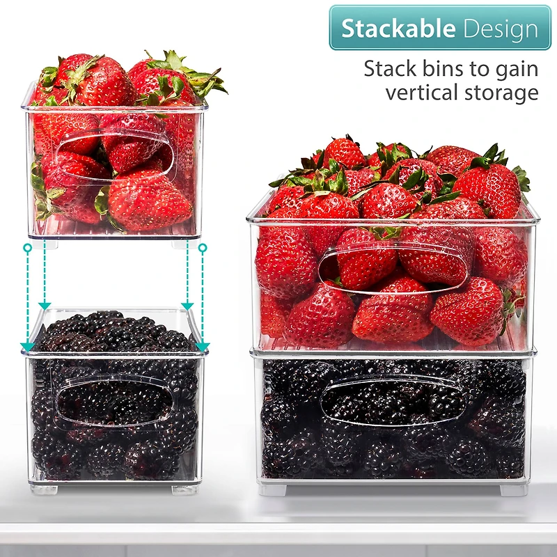 Sorbus Clear Stackable Kitchen & Fridge Storage Organizer Set